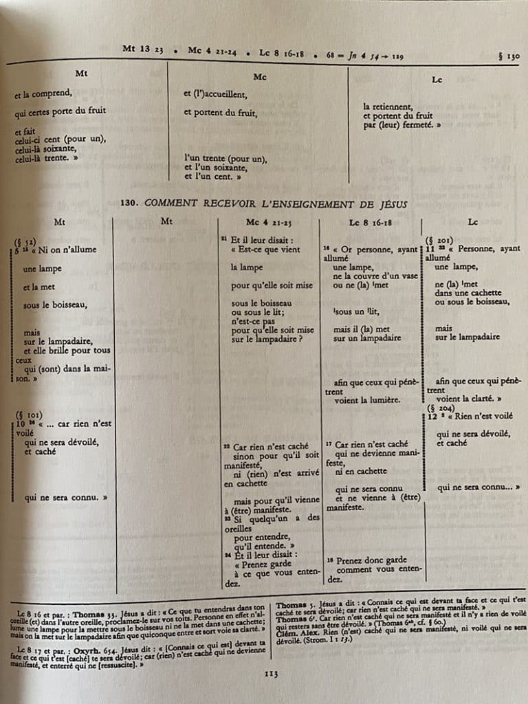 Synopse des quatre évangiles